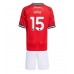 Tanie Strój piłkarski Manchester United Leny Yoro #15 Koszulka Podstawowej dla dziecięce 2025-26 Krótkie Rękawy (+ szorty)